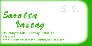 sarolta vastag business card